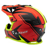 LS2 MX437 FAST EVO Two Face Gloss Hi Vi Red Helmet