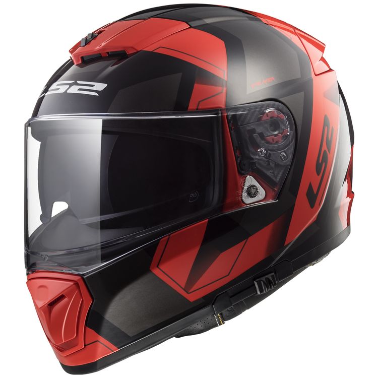 LS2 FF 390 Breaker Physics Matt Black Red Helmet