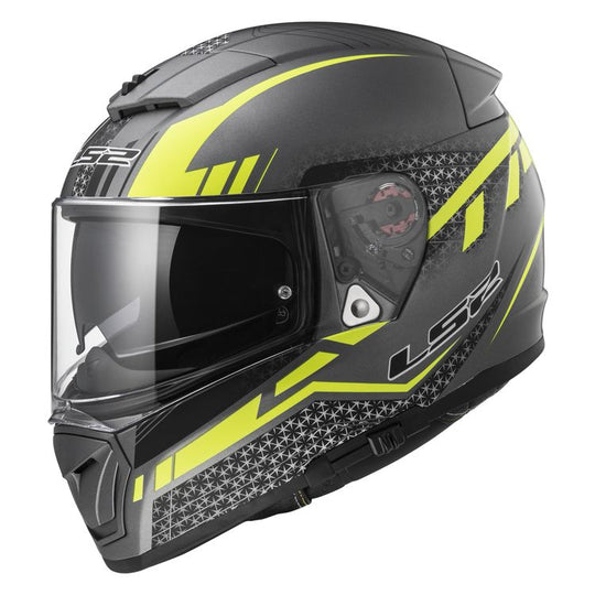LS2 FF 390 Breaker Split Matt Titanium Hi-Viz Yellow Helmet