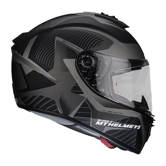 mt blade 2 helmets MT Blade 2 SV Blaster Matt Black-Grey Helmet– Moto Central