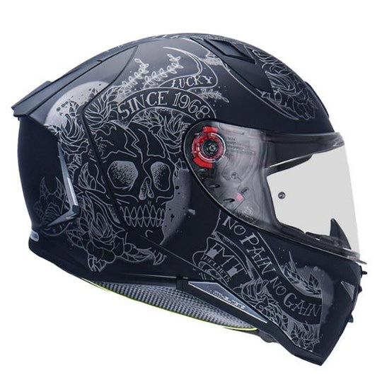 MT Revenge 2 Skull Roses Matt Black Helmet
