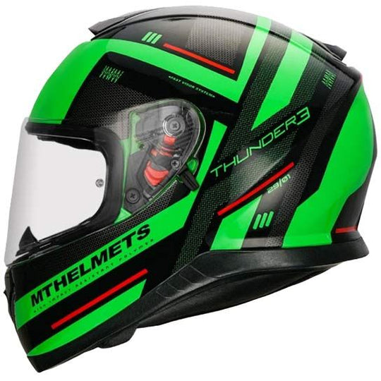 MT THUNDER 3 SV Carry Gloss Green Helmet