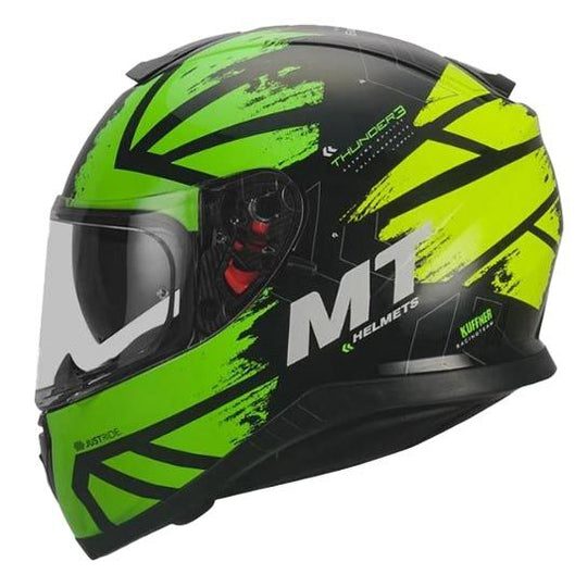 MT THUNDER 3 SV Kuffner Gloss Fluro Yellow Helmet