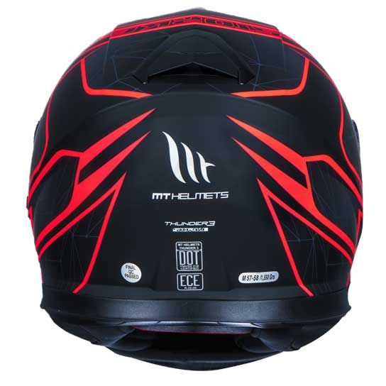 MT THUNDER SV Storke Matt Black Red Helmet– Moto Central