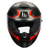 MT THUNDER 3 SV Turbine Matt Black Fluro Orange Helmet