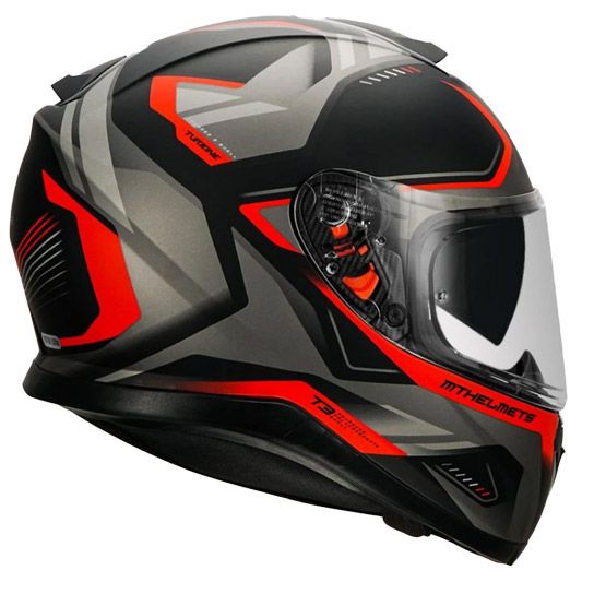 MT THUNDER 3 SV Turbine Matt Black Red Helmet– Moto Central