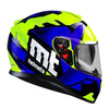 MT THUNDER 3 SV Torn Gloss Fluro Yellow Blue Helmet