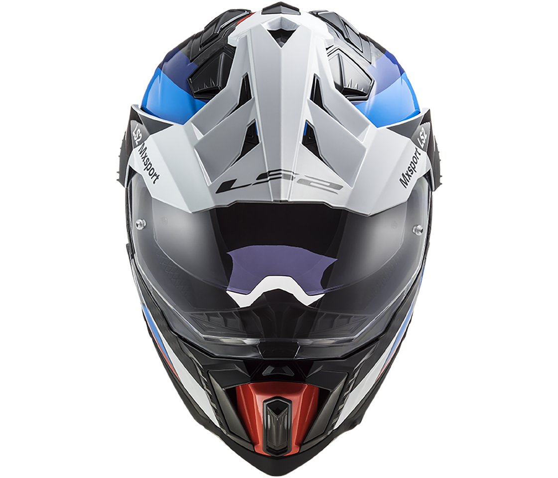 LS2 MX701 EXPLORER Carbon Frontier Gloss Black Blue Helmet Moto