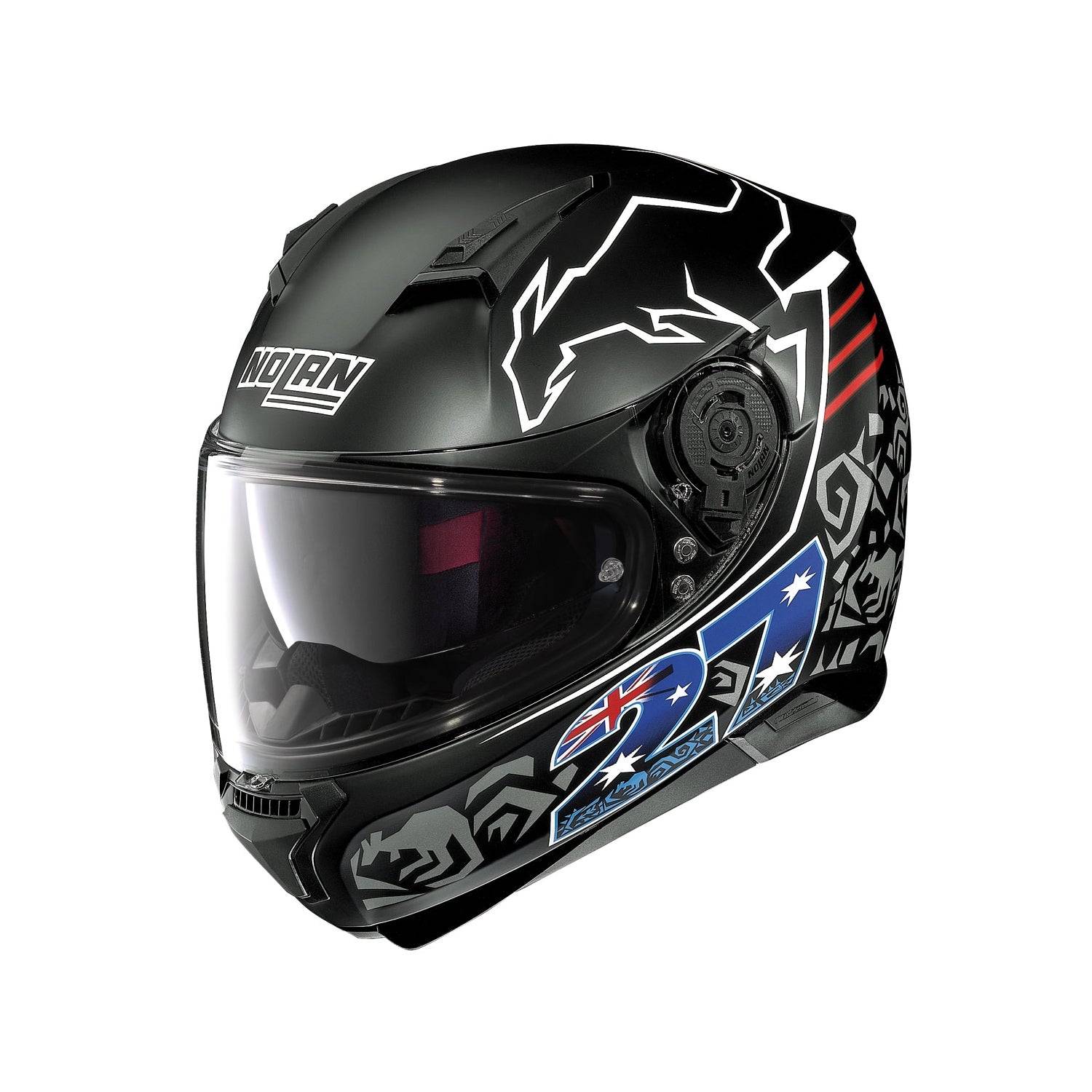 Nolan N87 Iconic Replica C Stoner N Com 33 Helmet Flat Black– Moto Central