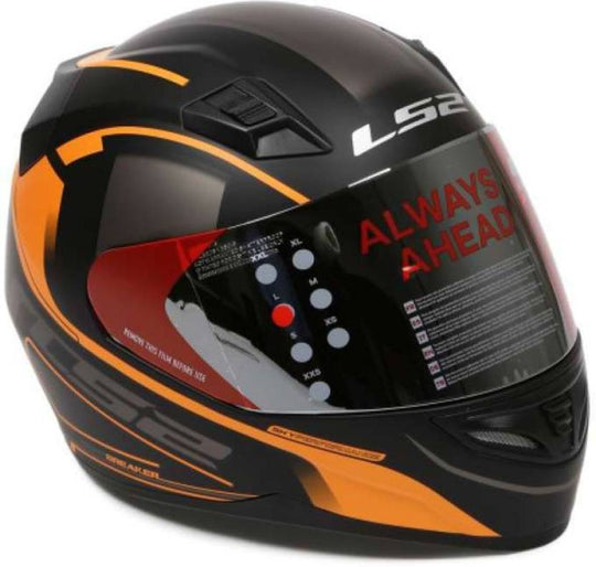 LS2 FF 391 Night Breaker Matt Black Orange Helmet