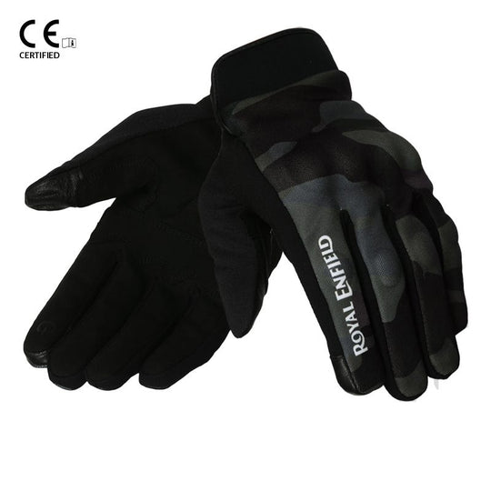 Royal Enfield Intrepid Riding Gloves (Camo Olive)