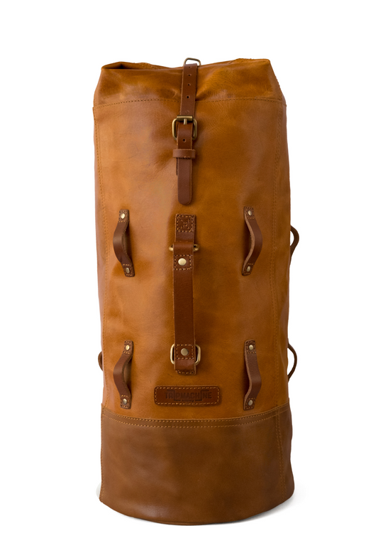 Trip Machine Leather Military Duffel (Vintage Tan)
