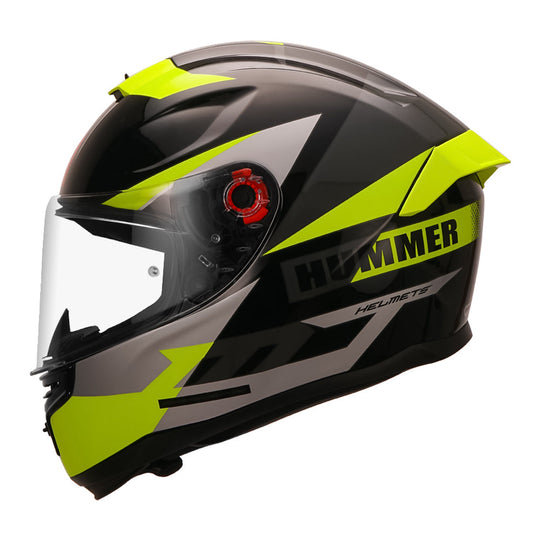 MT Hummer QUO Gloss Fluro Yellow Helmet
