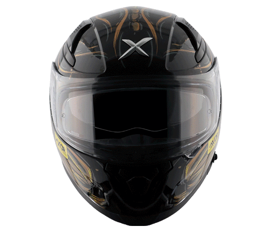 AXOR Apex Sea Devil Gloss Black Gold Helmet