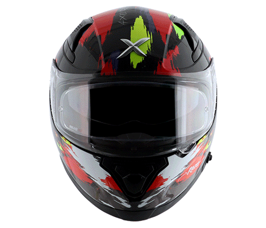 AXOR Apex Racer Gloss Black Neon Yellow Helmet