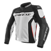 Dainese Racing 3 Perforated Leather Jacket White Black Red