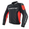 Dainese Racing 3 Perforated Leather Jacket Black Black Fluro Red