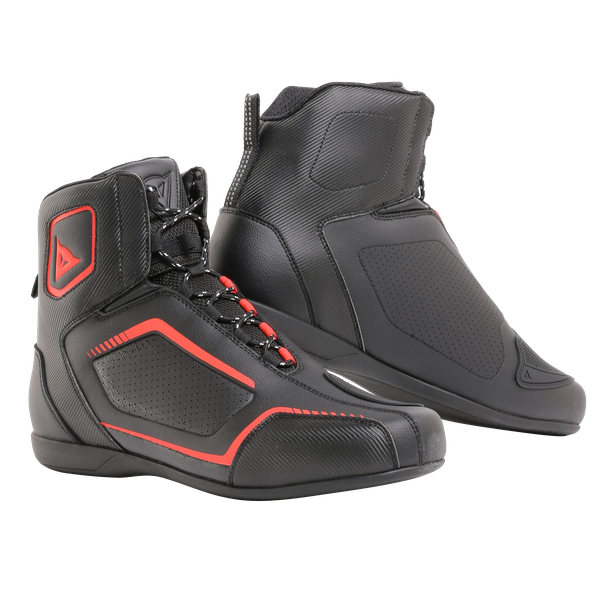 Dainese Raptors Air Shoes Black Fluro Red