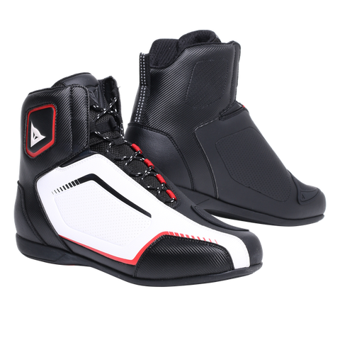 Dainese Raptors Air Shoes Black White Lava Red– Moto Central