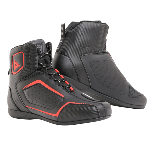 Dainese Raptors Air Shoes Black Fluro Red