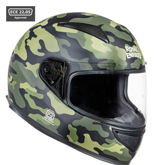 Royal Enfield Street Prime Crackling Camo Olive Helmet