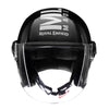 Royal Enfield MLG Copter Face Long Visor Gloss Black Helmet