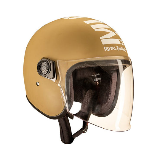 Royal Enfield MLG Copter Face Long Visor Matt Desert Storm Helmet