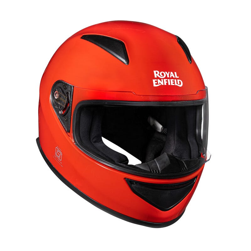 Royal Enfield Street Prime Love Power Respect Red Helmet