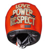 Royal Enfield Street Prime Love Power Respect Red Helmet
