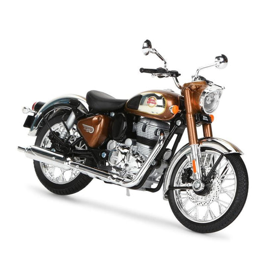Royal Enfield Classic 350 Chrome Scale Model 1:12 Chrome (Bronze)
