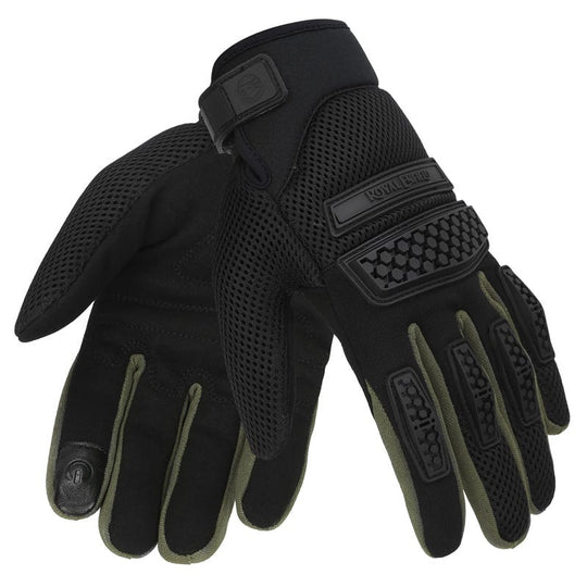 Royal Enfield Urban Hustler Riding Gloves (Olive Black)