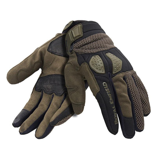Royal Enfield Trailblazer Riding Gloves (Moss Green)
