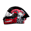 SMK Stellar Sports Samurai Gloss Black Grey Red (GL263) Helmet