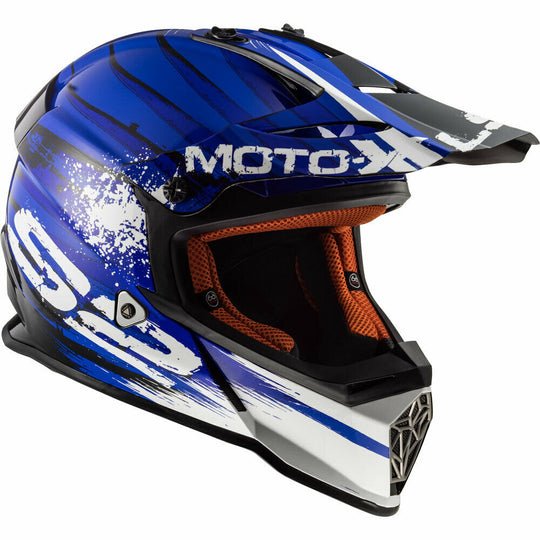 LS2 MX 437 Fast Gator Blue Matt Helmet