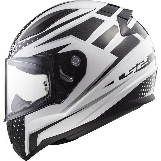 LS2 FF 353 Rapid Carborace Matt White Black Helmet