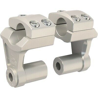 Rox Pivoting Handlebar Risers 51 mm Rise, 22mm Handlebar Anodized Aluminum Low Profile, Long Stem (3R-P2SSM)