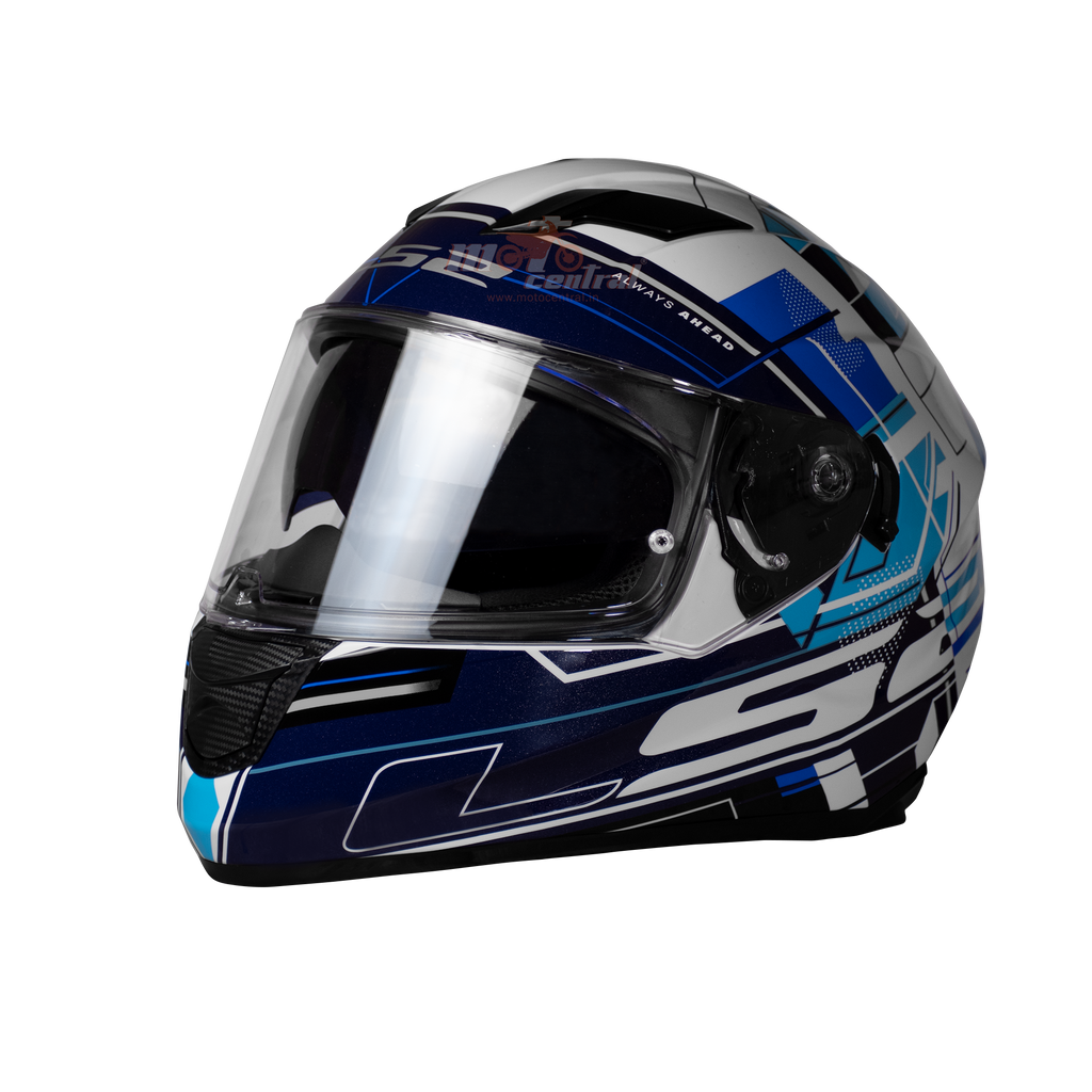 LS2 FF320 Stream Evo Scape White Blue Gloss Helmet