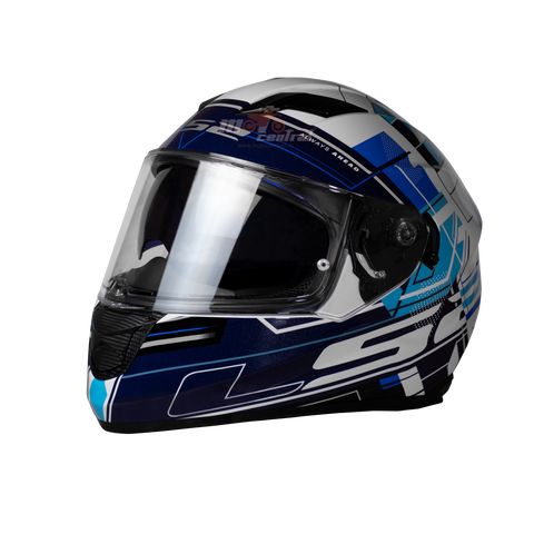 LS2 FF320 Stream Evo Scape White Blue Matt Helmet