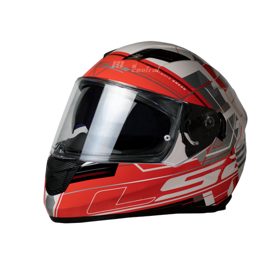 LS2 FF320 Stream Evo Scape White Red Gloss Helmet