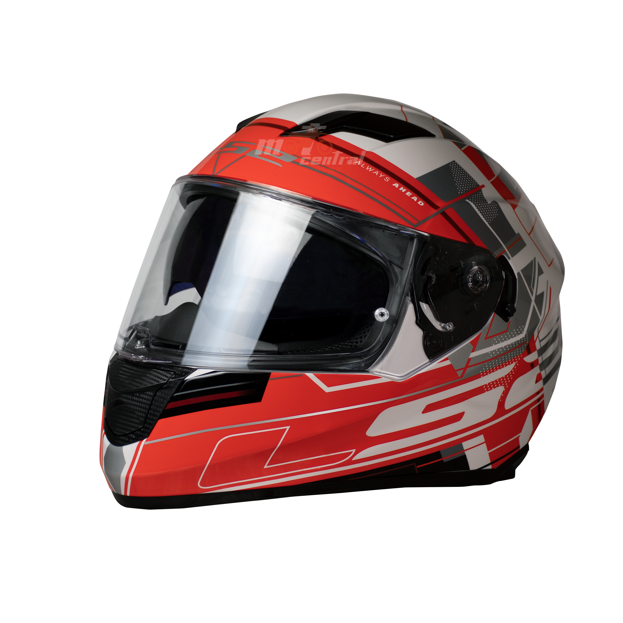 LS2 FF320 Stream Evo Scape White Red Matt Helmet Moto Central