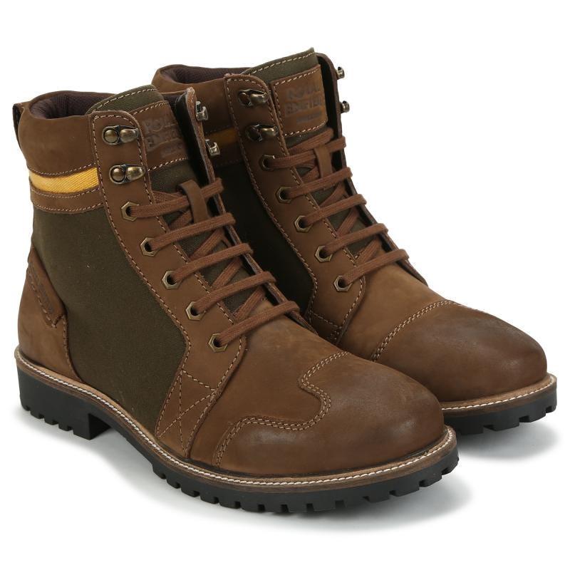 Royal Enfield Miler Riding Boots (Brown Olive)