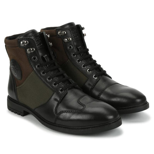 Royal Enfield Tribe Riding Boots (Black Olive Brown)