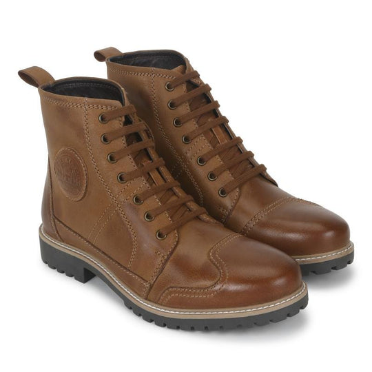 Royal Enfield Huntsman Leather Riding Boots (Tan)