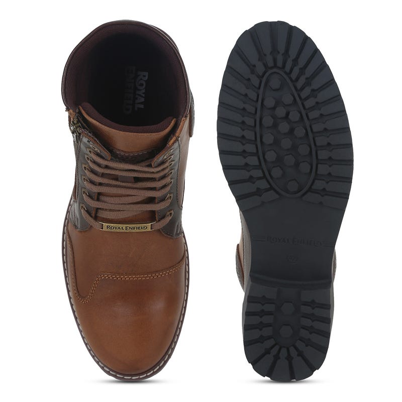 Royal Enfield Platoon Riding Boots (Tan)â Moto Central