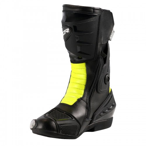 Axor Slipstream Riding Boots (Black Neon Green) Moto Central