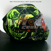 SMK Twister Skull Matt Black-Fluorescent Yellow (MA240), Full Face Helmets, SMK, Moto Central