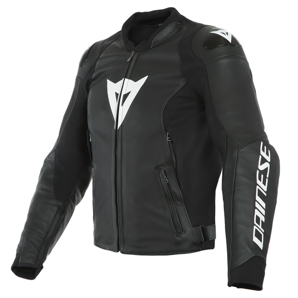 Dainese Sport Pro Leather Jacket Perforated (Black White)