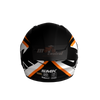 SMK Stellar Sports Stage Matt Black White Orange (MA217) Helmet