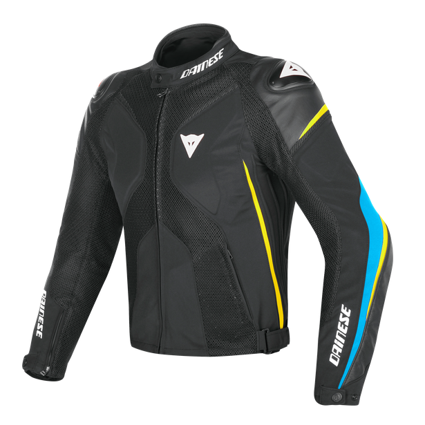 Dainese Super Rider D Dry Jacket Black Fire Blue Fluro Yellow