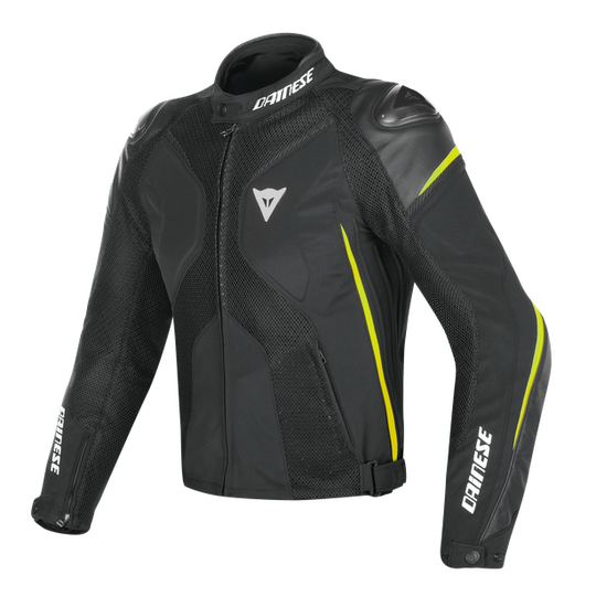 Dainese Super Rider D-Dry Jacket Black Fluro Yellow